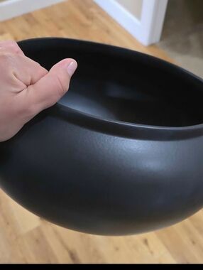 Crate & Barrel Jimena Large Black Centerpiece Bowl Luxury Decor NEW